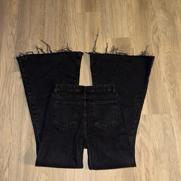 Forever 21 Black Wide Leg Flare Jeans - Picture 3 of 4